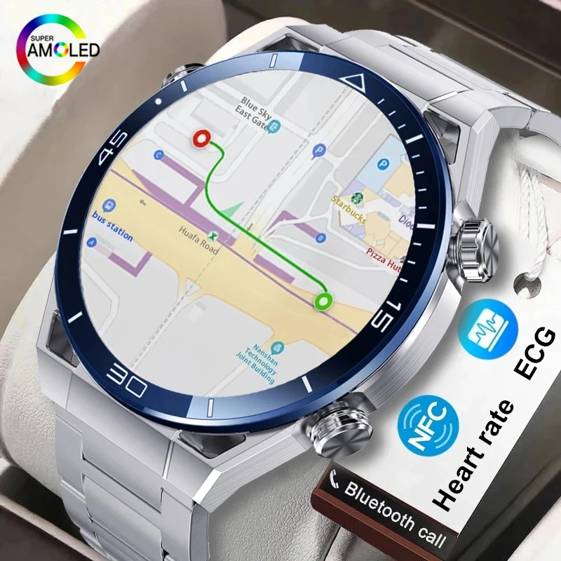 2023 NFC ECG+PPG Bluetooth Call Smartwatch Compass Tracker Motion Bracelet Fitness For Huawei Watches Ultimate Smart Watch Men
