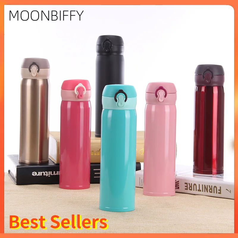 

Creative Gift Portable Lock Bounce Stainless Steel Insulation Vacuum Cup Thermos Universal Thermos Flask Water Bottle Cute
