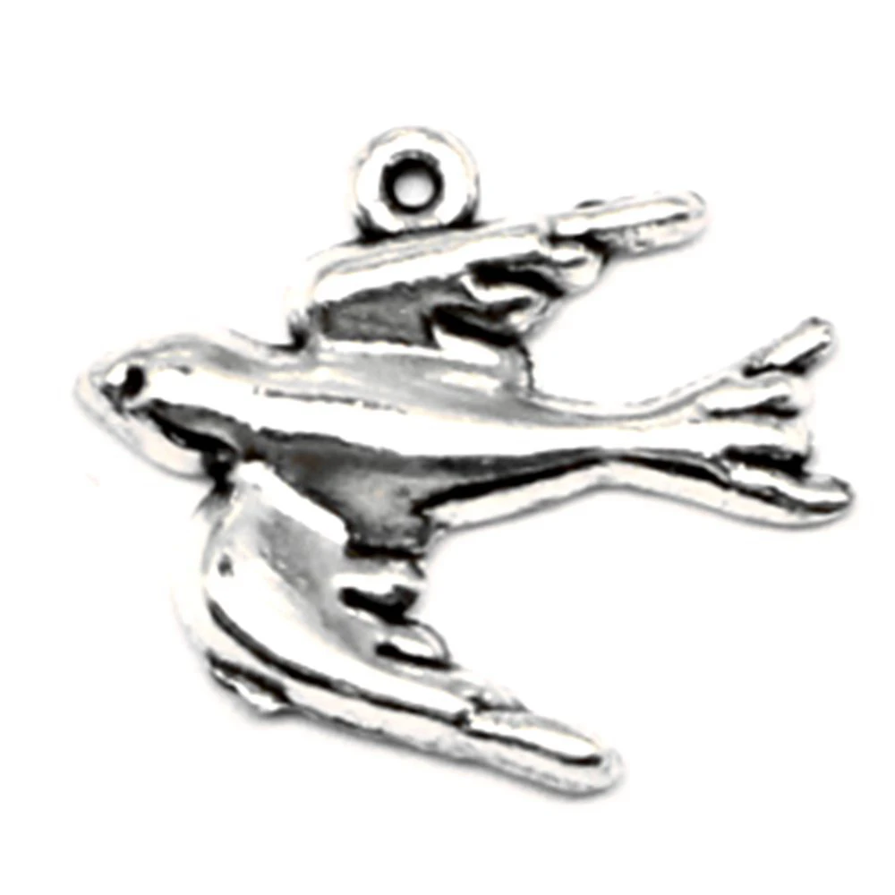 

Bird Charm For Making Jewelry Diy Finding 120pcs 14x16mm