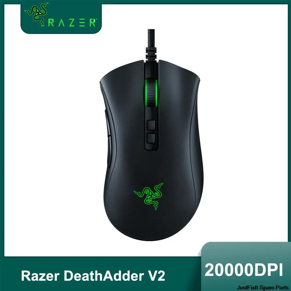 

Razer DeathAdder V2 E-Sports Wired Mouse Chroma RGB Light 20000DIP Optical Sensor Computer Gaming Laptop Mice Gamer Accessiores