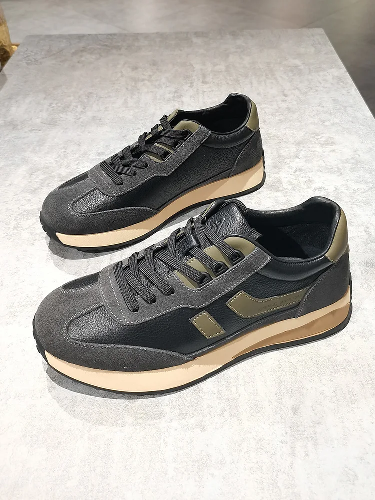 Okang Men's Shoes Autumn and Winter High end Brand Casual 2024 New Genuine Leather All-Matching Trend...