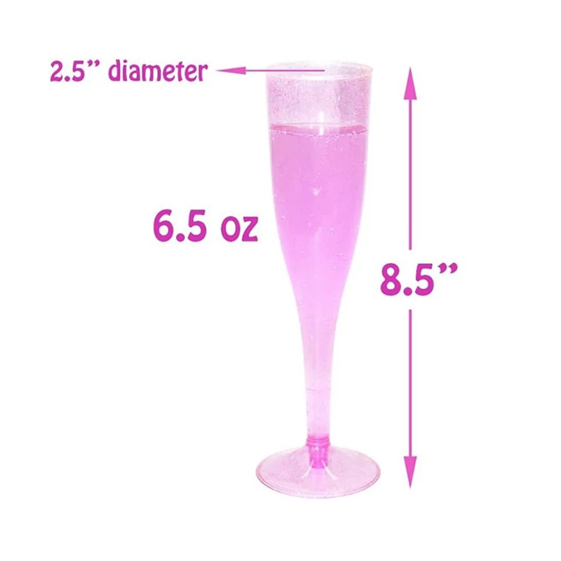Новинка 5 шт. фиолетовая синяя чашка для шампанского одноразовые пластиковые
