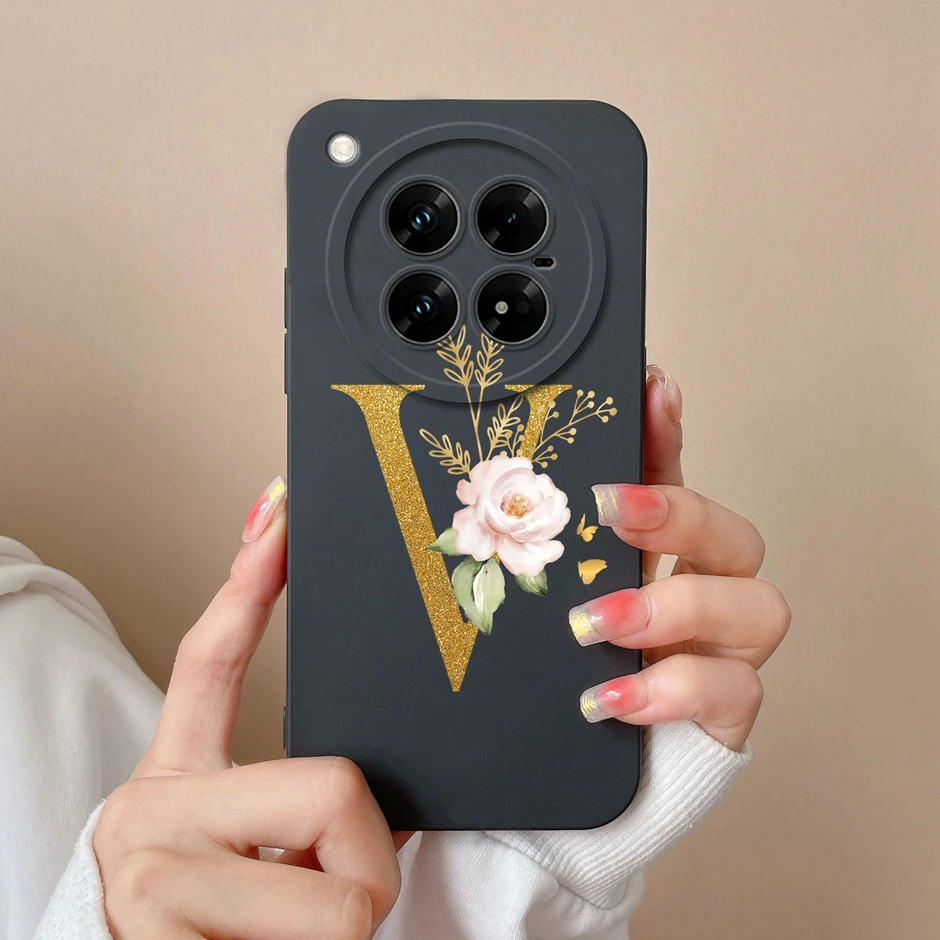 Чехол для телефона Infinix Zero 40 4G 5G Art Flower 26 букв силиконовый мягкий чехол Zero40