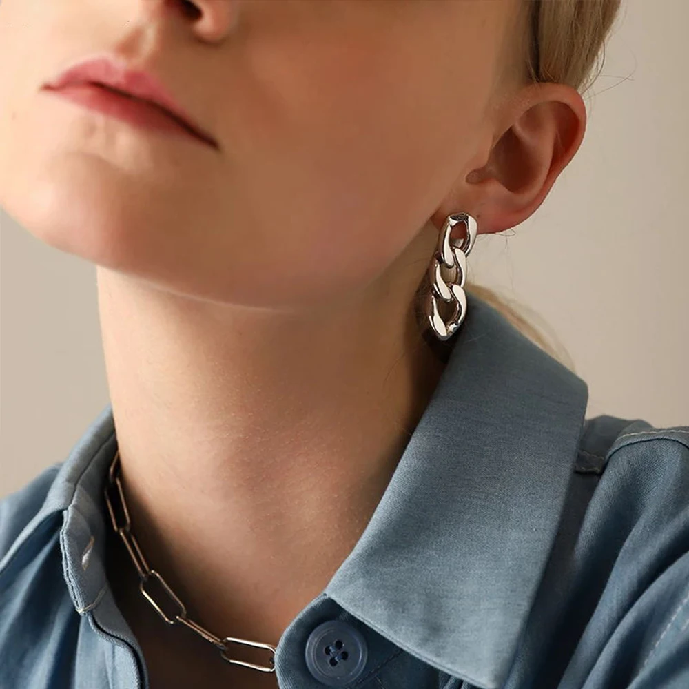 

G&D Stainless Steel Small Stud Fashionable Geometric Earrings Personalized Mini Earrings For Women Jewerly Party Festival Gift