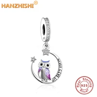authentic new 925 sterling silver never give up owl dangle charms fit original brand bracelet necklace jewelry women berloque