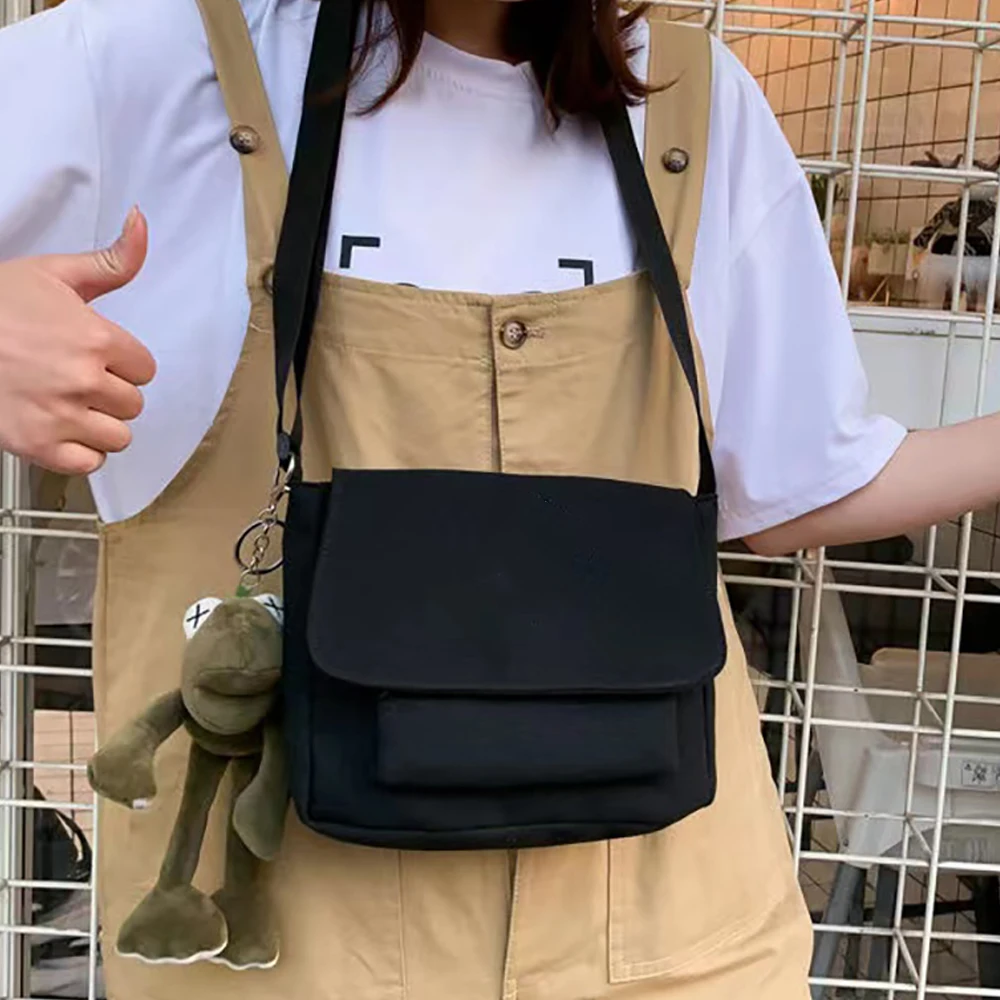 

Canvas Diagonal Cross Bag Youth Fashion Women Handbags Casual Ladies Small Pack Satchels 2022 New Female Shoulder Messenger Bags