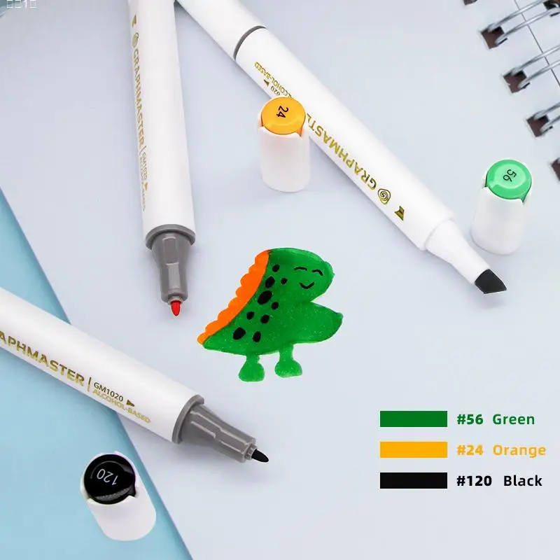 Kup 36/48/60/80Colors Dual Tip Art Markers Pen Set Sketching Alcohol Based Oily Pen For Artist Drawing Manga School Art Supplies