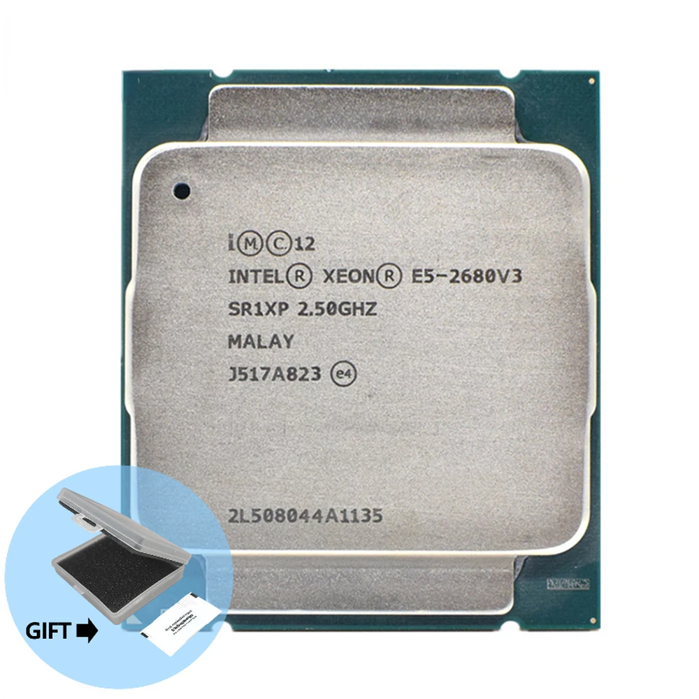 

Intel Xeon E5 2680 V3 Processor SR1XP 2.5Ghz 12 Core 30MB Socket LGA 2011-3 CPU E5 2680V3 CPU E5-2680V3