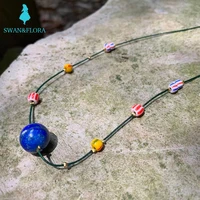 natural lapis choker necklace gemstone women high quality jewelry design handmade
