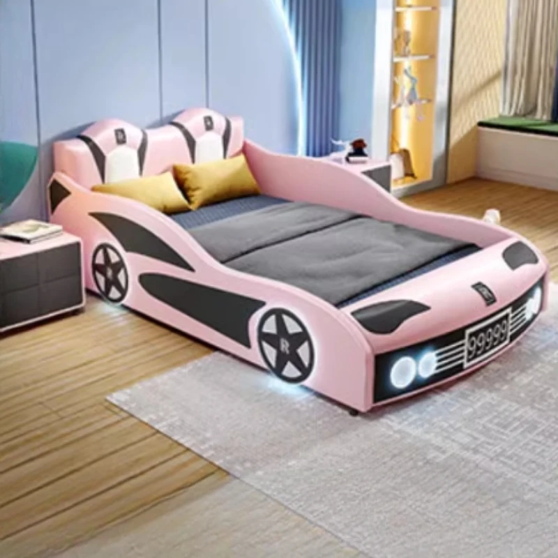 Двуспальная кровать размера king-size с лампой европейский роскошный каркас