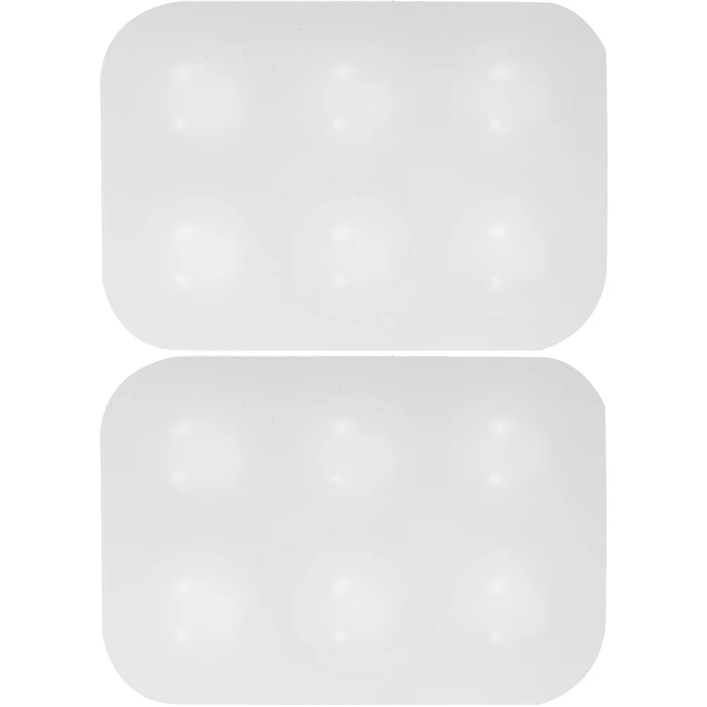 2 шт. силиконовая палитра с шестью отверстиями легко чистящиеся акриловые