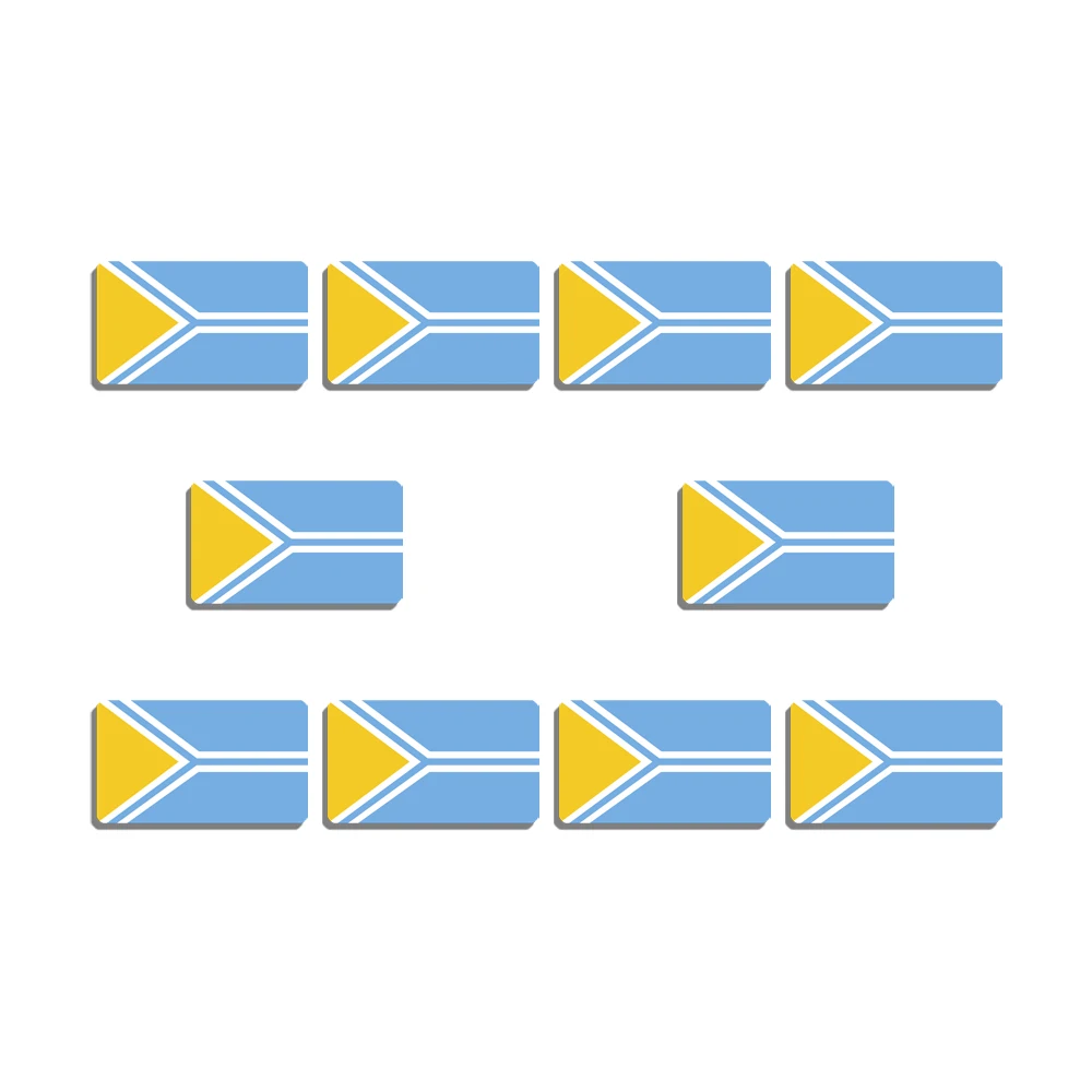 

10 Pcs/Set Tyva Flag Brooch National Flag Pin For Backpacks Hat Bag Clothes Patriotic Badge