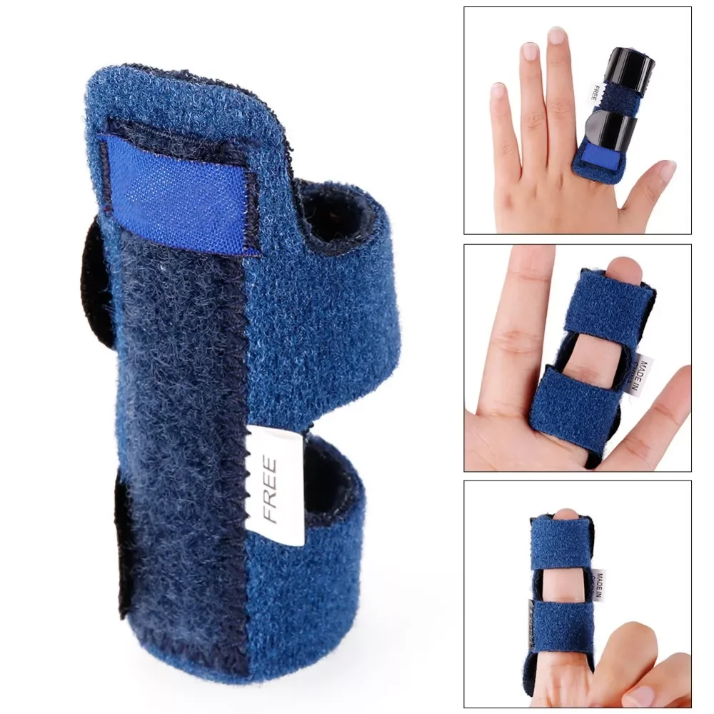 

Pain Relief Aluminium Finger Splint Fracture Protection Brace Corrector Support With Adjustable Tape Bandage #255335