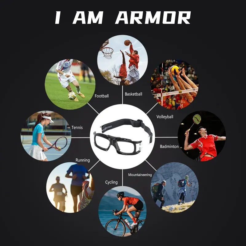 OBAOLAY прочные спортивные очки для футбола по рецепту полная оправа баскетбола