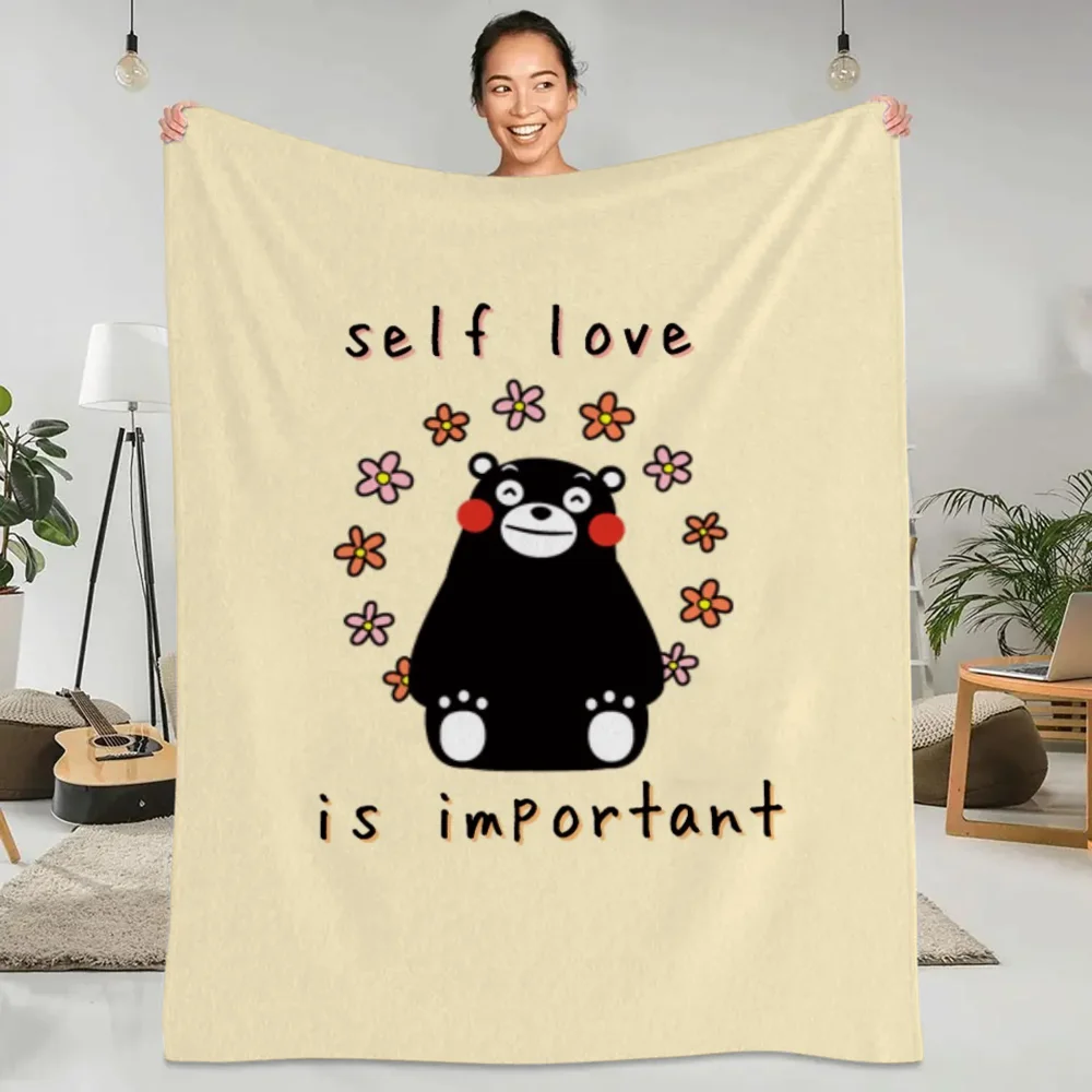 Kumamon Плюшевое Мягкое Одеяло Большого Размера Для Домашнего Интерьера