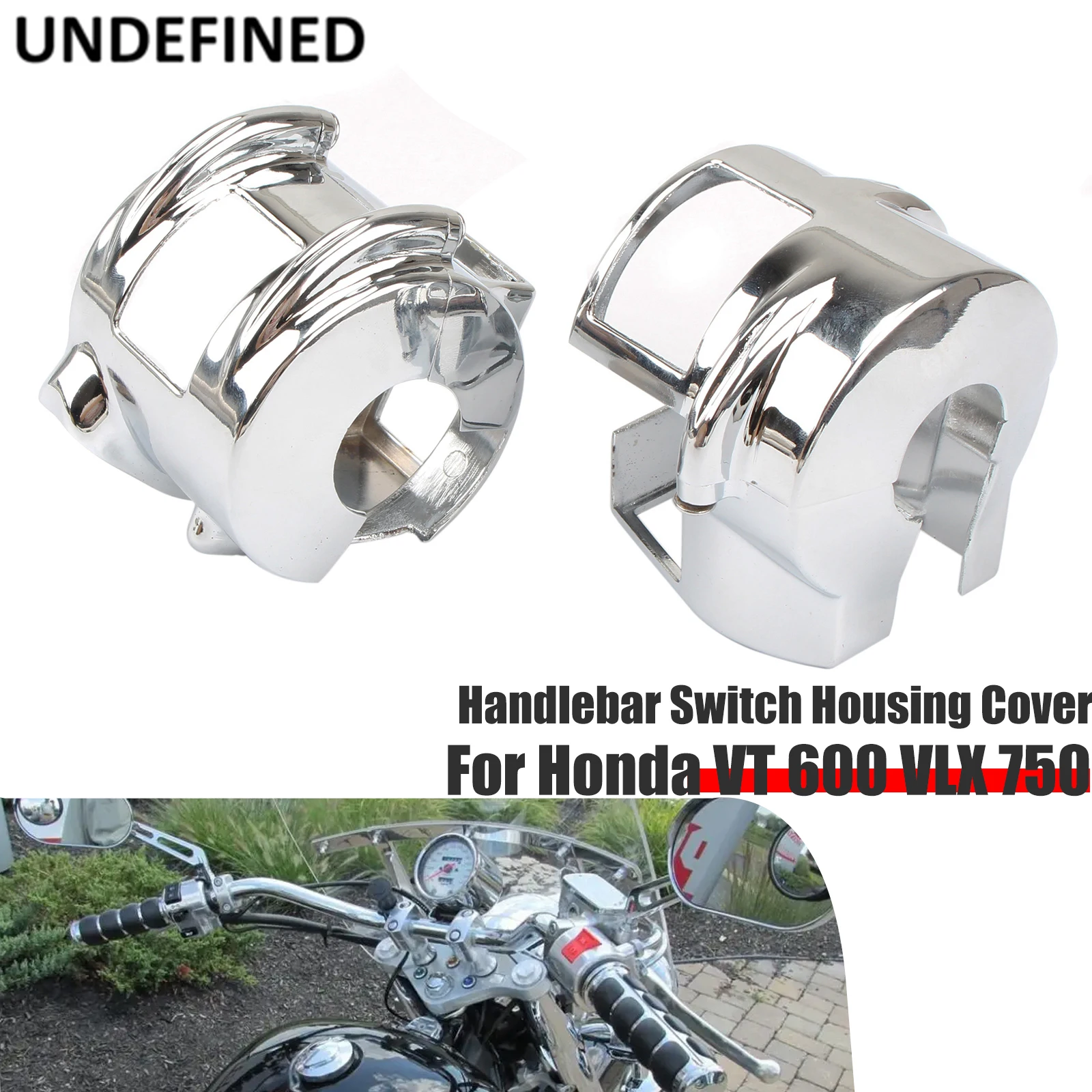 

Handlebar Switch Housing Cover For Honda Shadow VT 600 VLX 750 Spirit ACE Aero VTX 1300 2003-2009 VT1300 10-13 Chrome Motorcycle