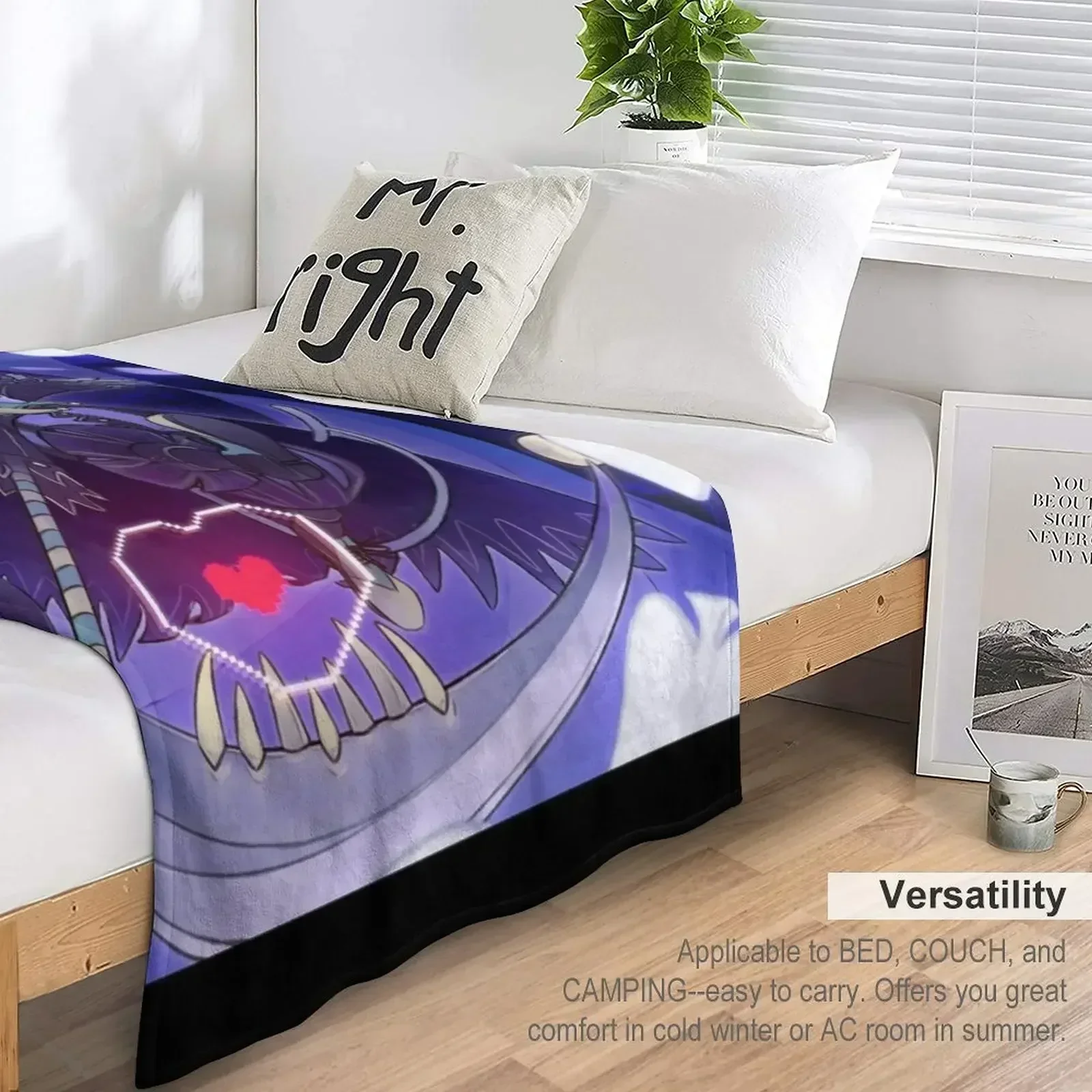 Одеяло Deltarune - Jevil волосатое для путешествий тяжелое сна забавный подарок одеяла