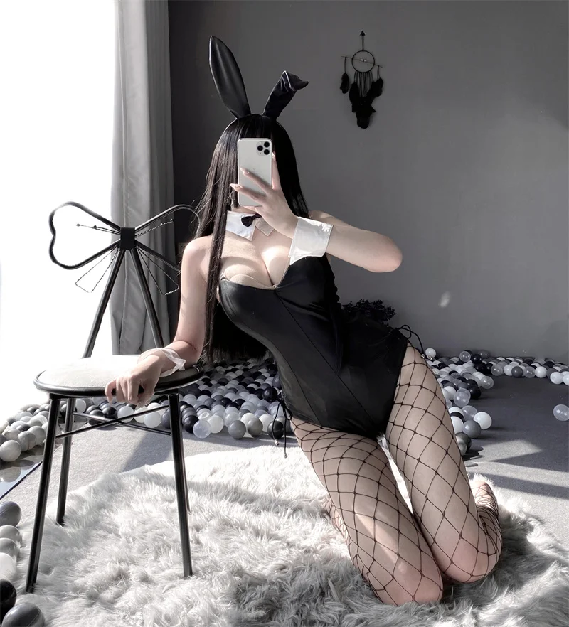

Sexy Lingerie Bunny Girl Outfit KDA ALL OUT Costume Senpai Comic Cute Anime Rabbit Kawaii Cosplay Erotic Costumes Bodysuit New