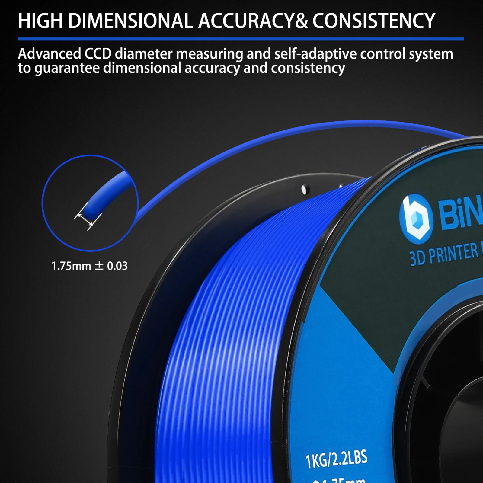 Нить для 3D-принтера нить из пла-пластика 1 75 мм допуск +/-0 03 вес нетто нити кг