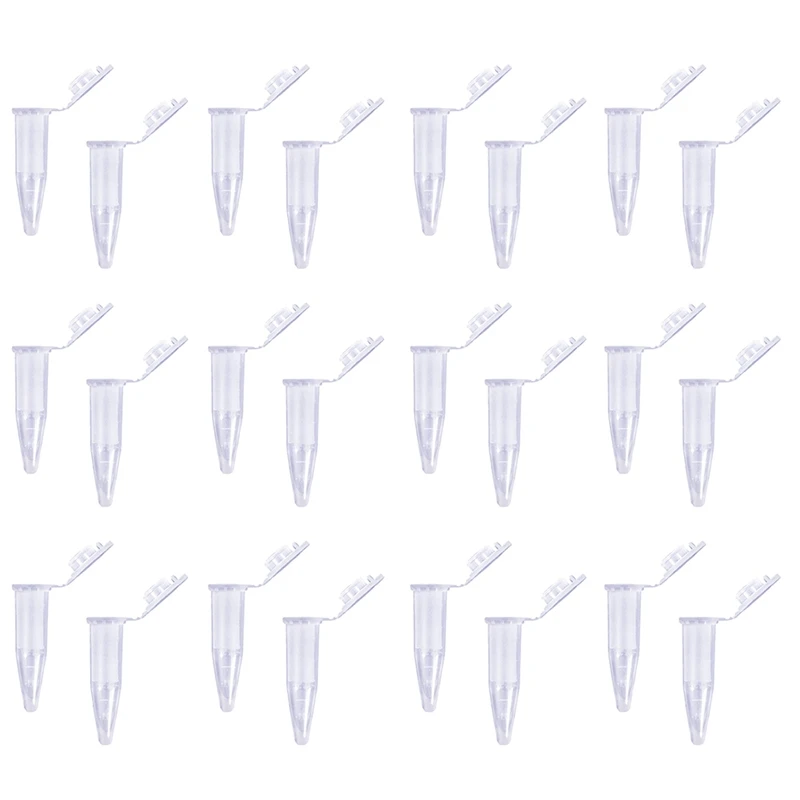 

500 шт., 1,5 мл, Микроцентрифуга, трубка для реакции ПЦР, прозрачная трубка для школьного эксперимента