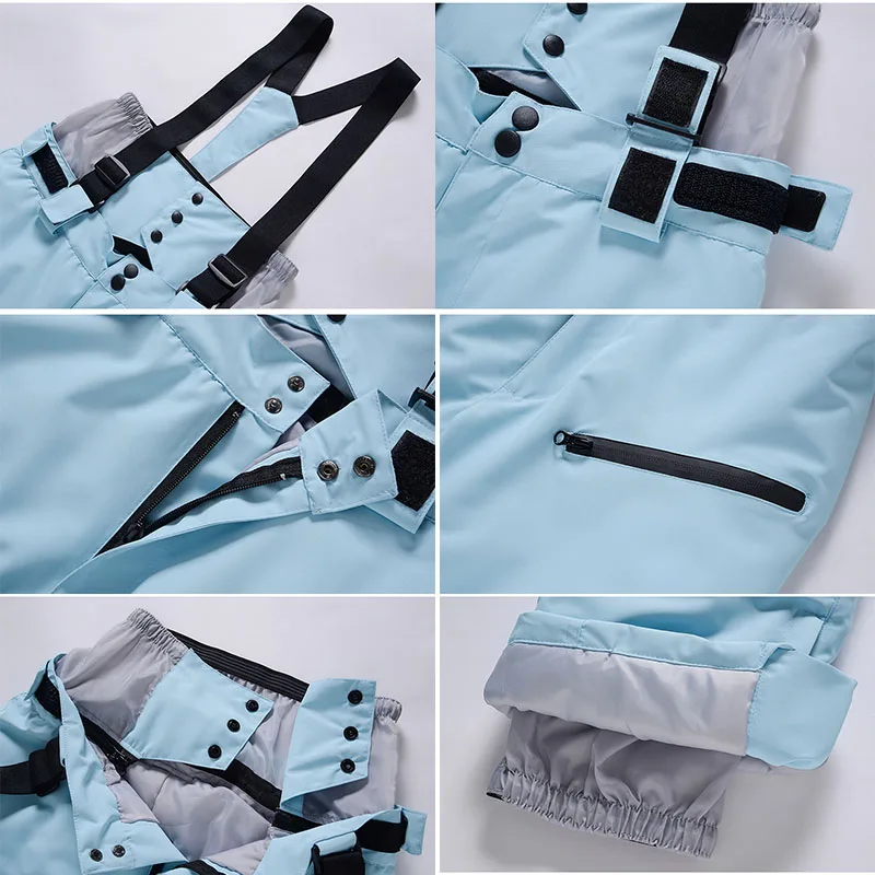 Новый мужской и женский лыжный костюм водонепроницаемый ветрозащитный комплект