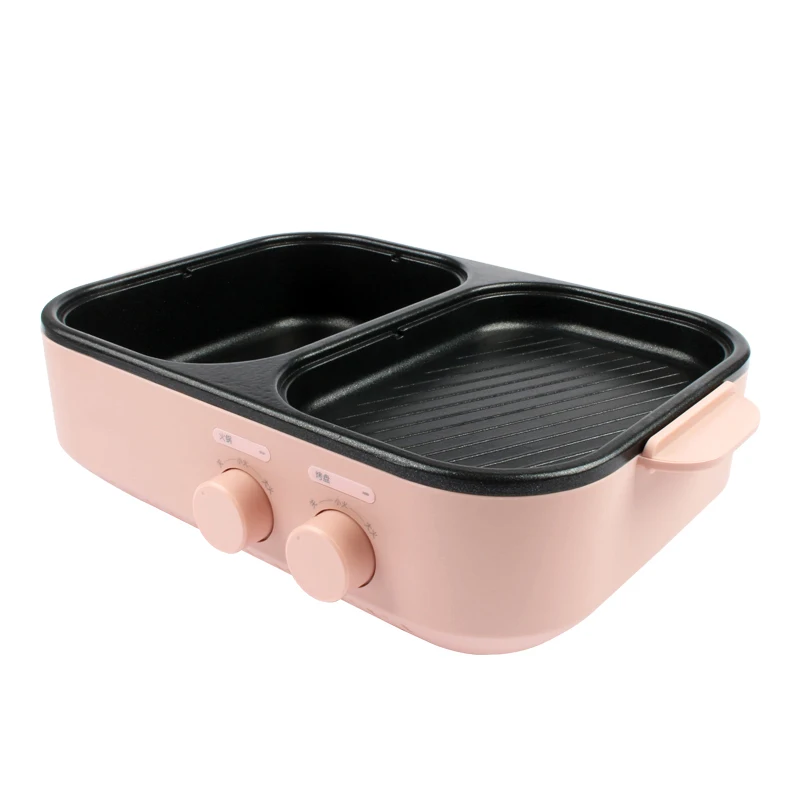 high power portable multi function pot multi function barbecue pot household small hot pot multi function barbecue pot free global shipping