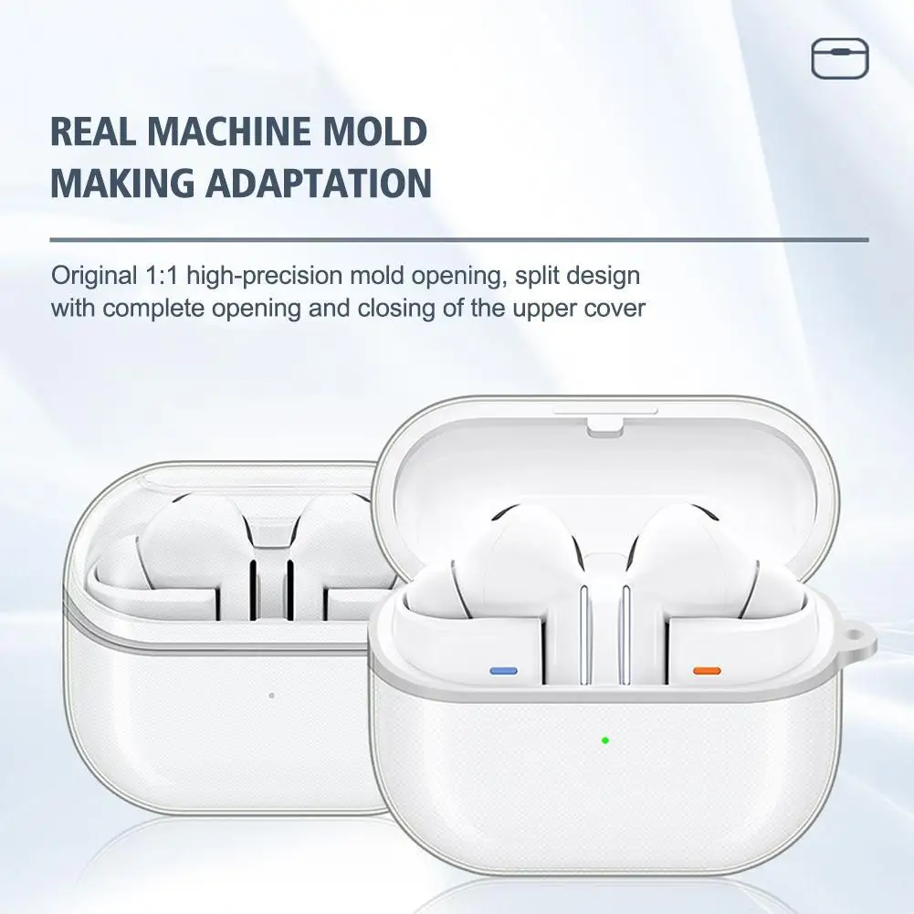 Защитный чехол для наушников Samsung Galaxy Buds3 Pro прозрачный силиконовый можно