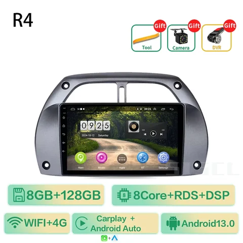 Для Toyota RAV4 RAV 4 2001-2006 стерео GPS-навигация головное устройство Bluetooth DSP 2 Din автомобильный радиоприемник Android Carplay мультимедийный плеер