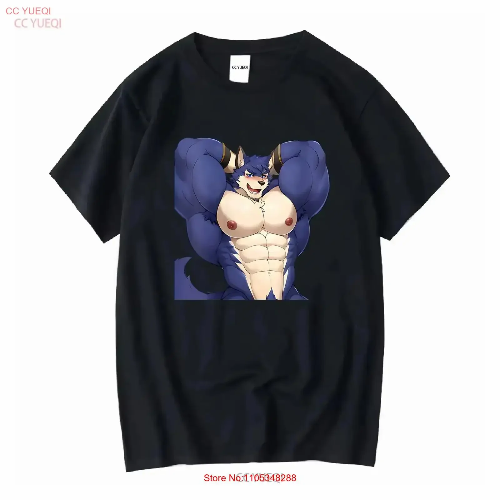 Фото Футболка Furry Bara Muscle Stud Tiddies Fursona Gay Abs Yaoi Barazoku, винтажная, с эффектом потертости, мужская, модная, удобная, дышащая №1