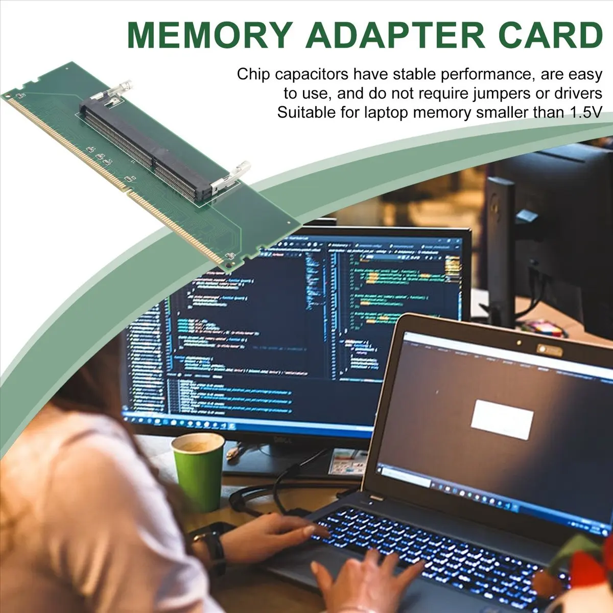 Фото 【A65I】 Адаптер памяти 1.5V DDR3 204 Pin SO-DIMM для ноутбука в слот DIMM для настольного компьютера №5