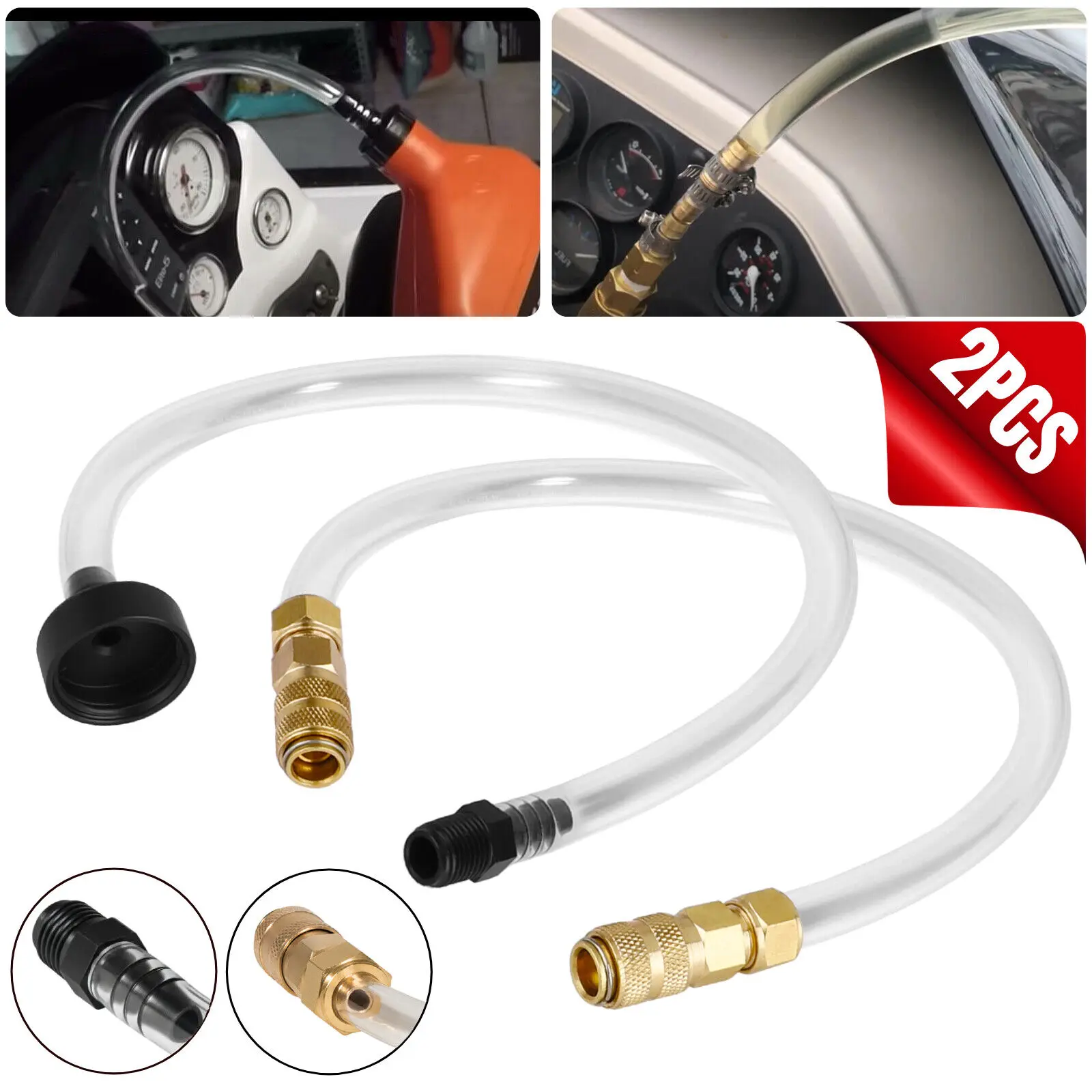 

2pcs Bleed Kit Hydraulic Steering Systems Bridge Tube + Filler Hose for Seastar