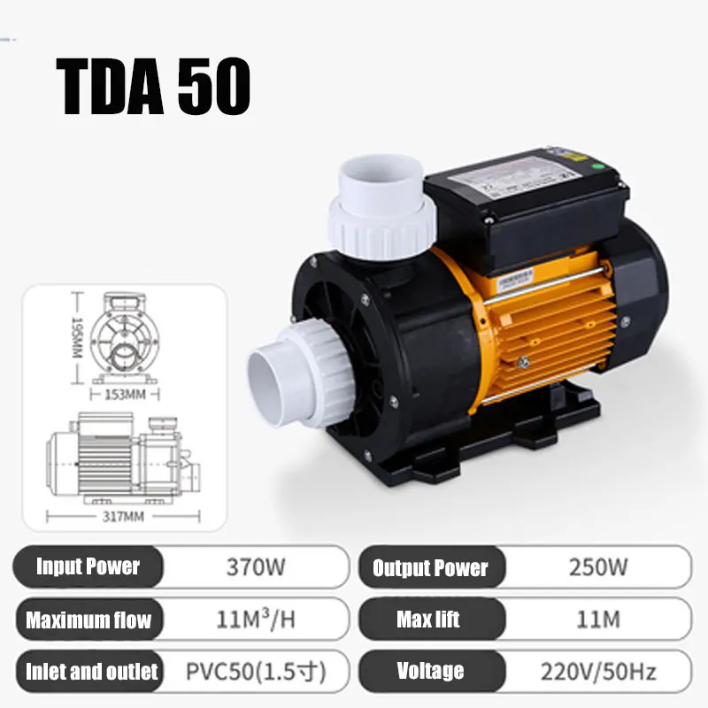 

Насос циркуляции воды TDA50, 370 Вт, 220 В, PVC50