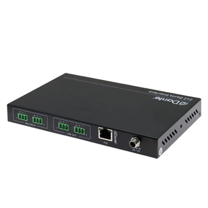 Поверхностное крепление Dante 2x2 / AES67 интерфейс