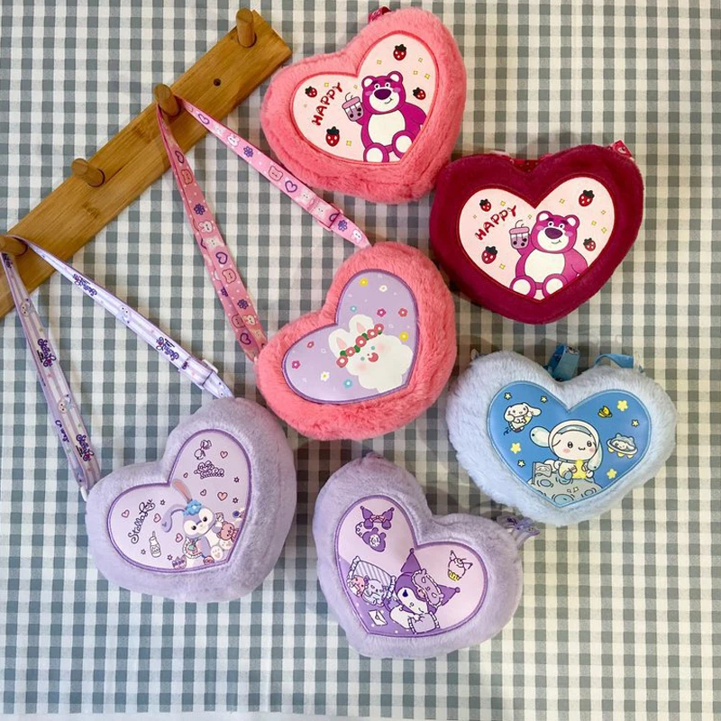 

Sanrios Cinnamoroll Plush Love Shoulder Bag Cartoon Cute Children's Handbag Diagonal Hanging Bag Kawaii Candy Bag Coin Purse
