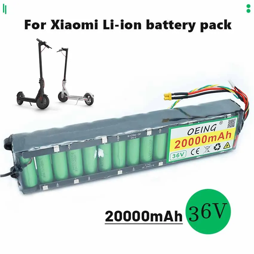 

OK Suitable FOR Xiaomi Mijia M365 Electric Scooter 18650 Lithium Battery 10S3P36V 20Ah 42V SC Communication Waterproof Packaging