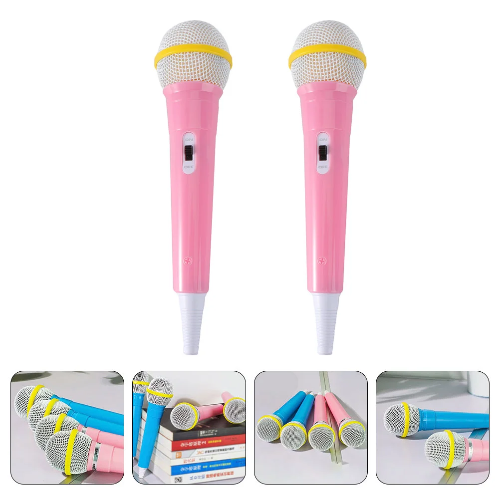 

Забавный сценический микрофон для выступлений, поддельный микрофон для детей, 2 шт.