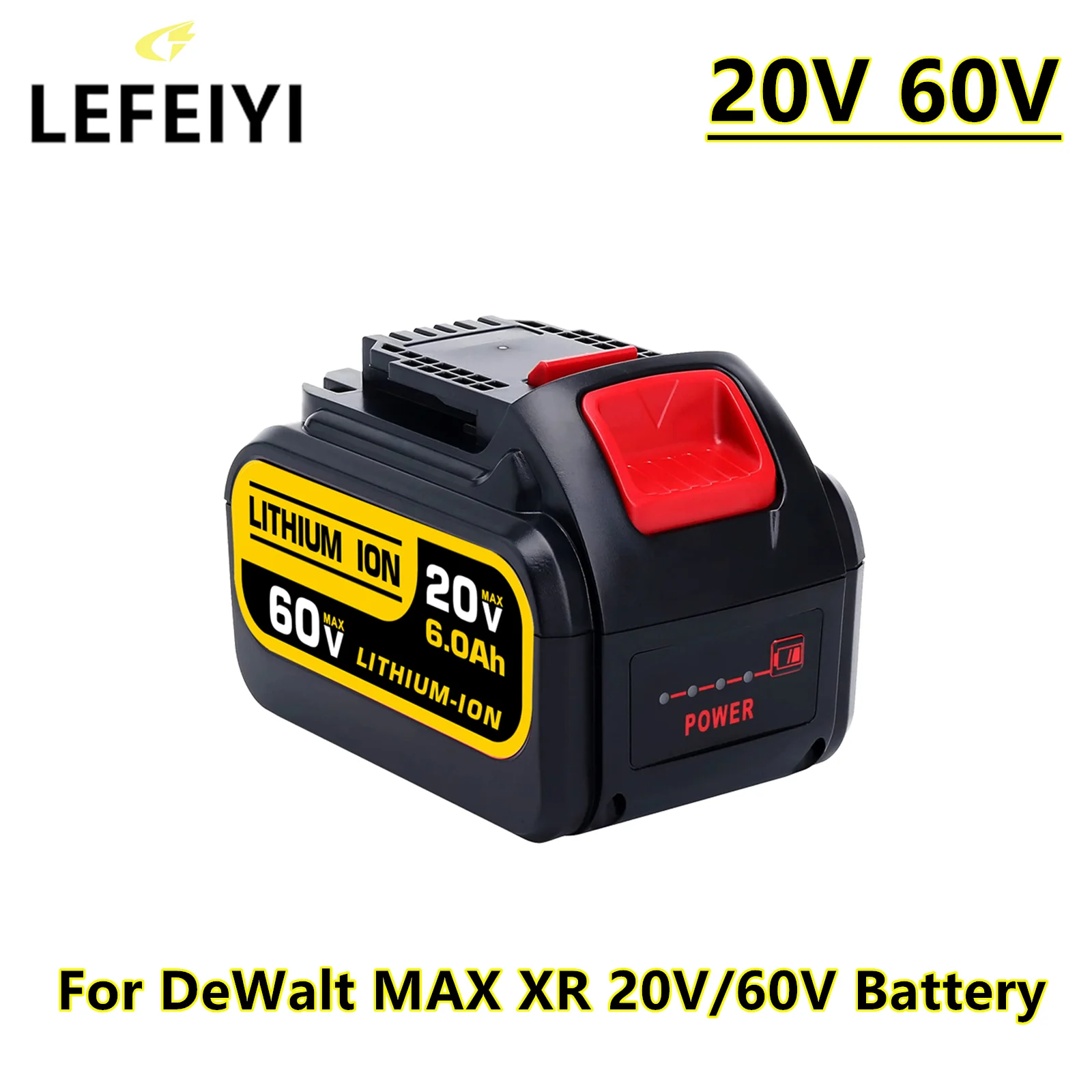 

LEFEIYI 9000mAh 20V 60V MAX Replacement Battery for Dewalt 120V DCB606 DCB609 DCB205 DCB204 DCB206 DCB209 Power Tools