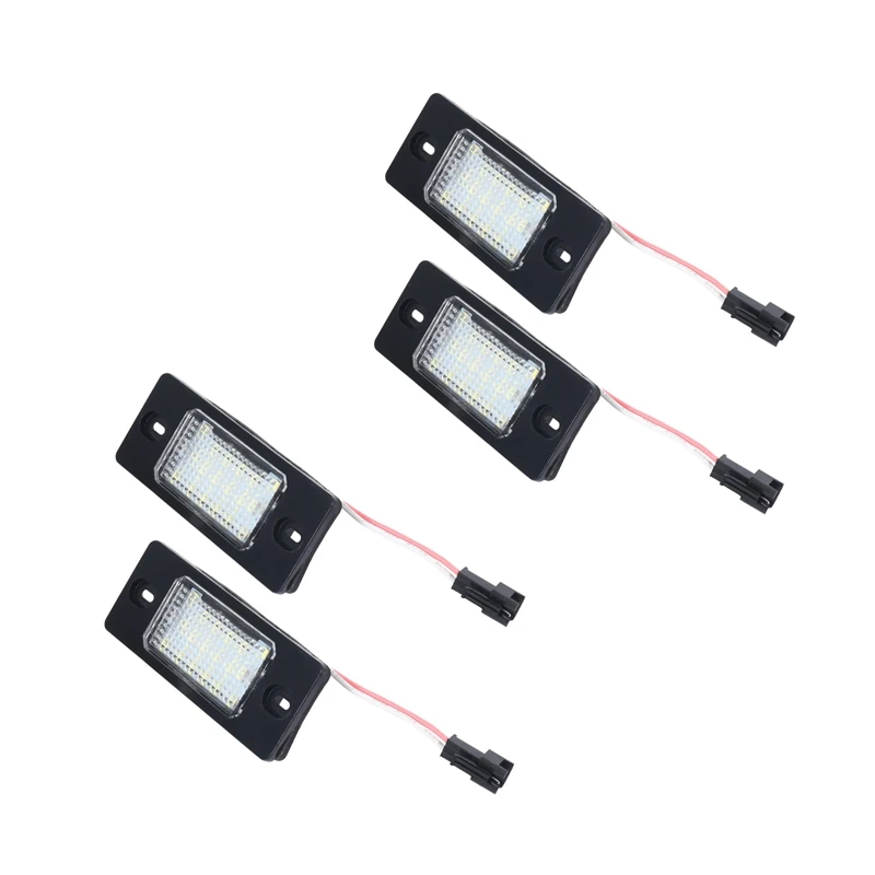 

4Pcs No Error LED Number License Plate Light For Vw Volkswagen Golf 5 Touring Touareg Tiguan Porsche Cayenne