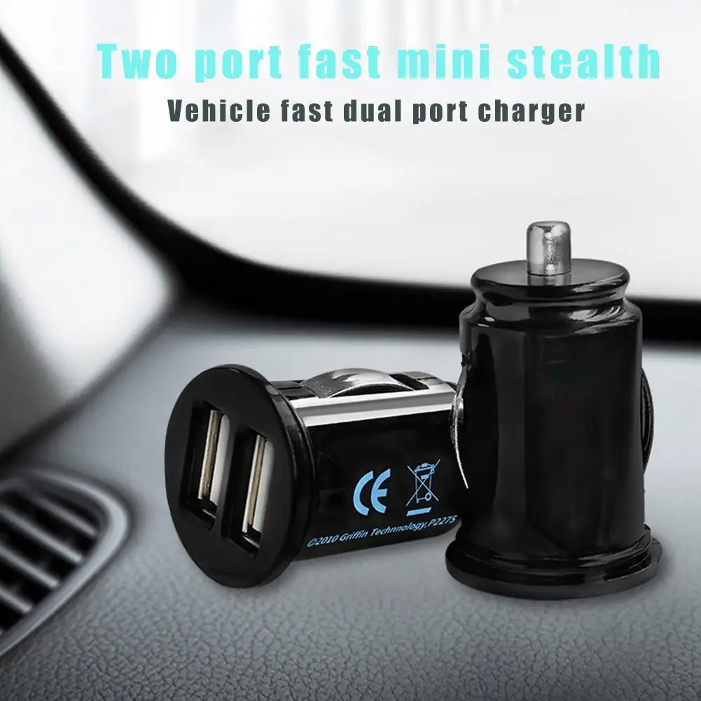 

Dual USB Mini Car Charger For iPhone 14 Samsung S22 3.1A Fast Car Charging USB Car Charger Adapter Mobile Phone Chargers