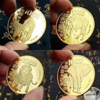 zambian animal coins lionelephantcattleleopard commemorative coin commemorative medal gold coin crafts collectibles