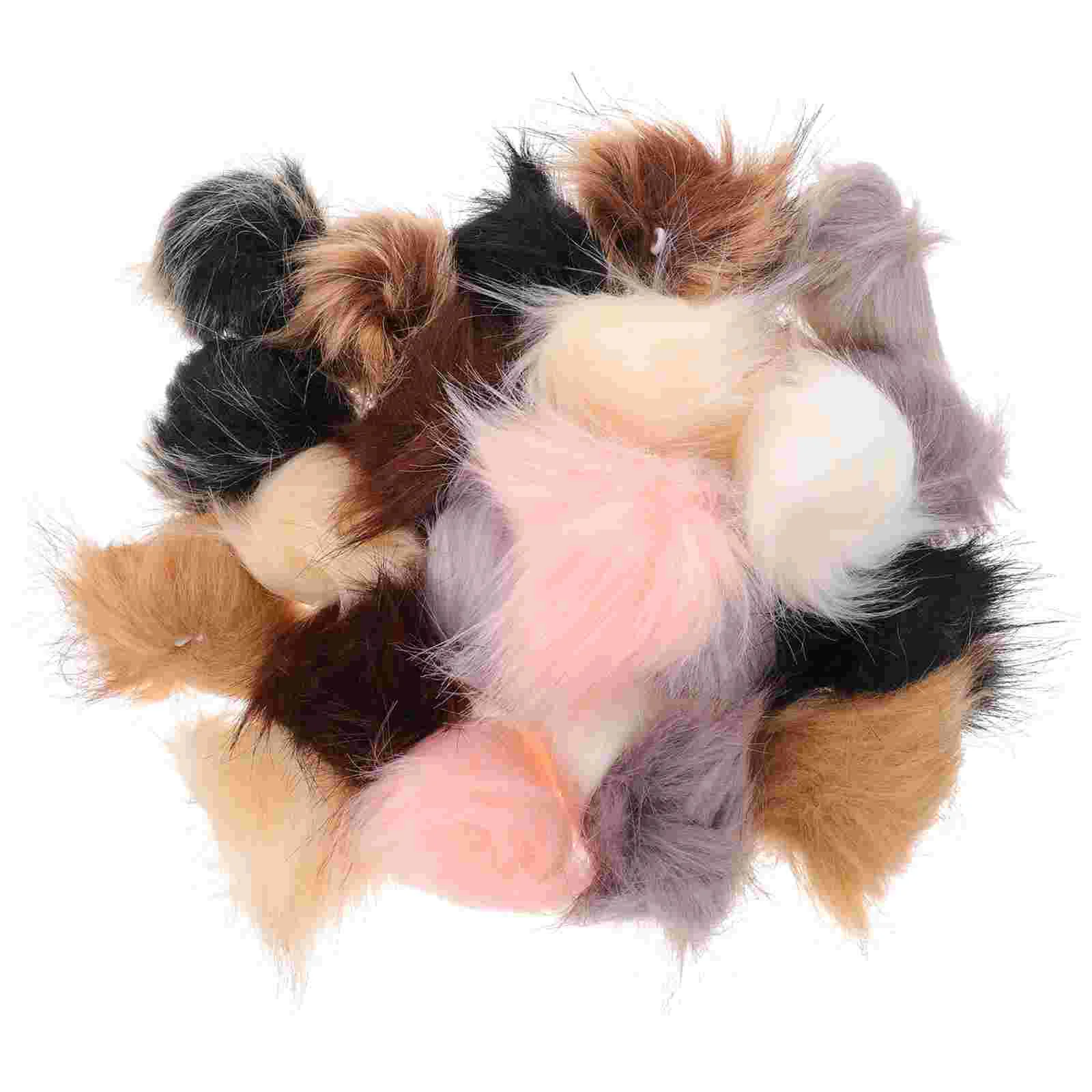 24 шт. плюшевые шарики с мехом помпонами для шапок пушистые украшения