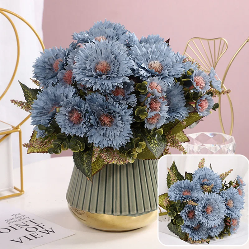 

Artificial Flowers Plants 1 Bunch Sun Flower Colorful Small Daisy Silk Home Garden Decoration Chrysanthemum Wedding DIY Party