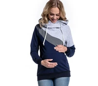 maternity clothes pregnant women hoodies mother thicken sweater stitching feeding coat maternity sweatshirt winter jacket jumper