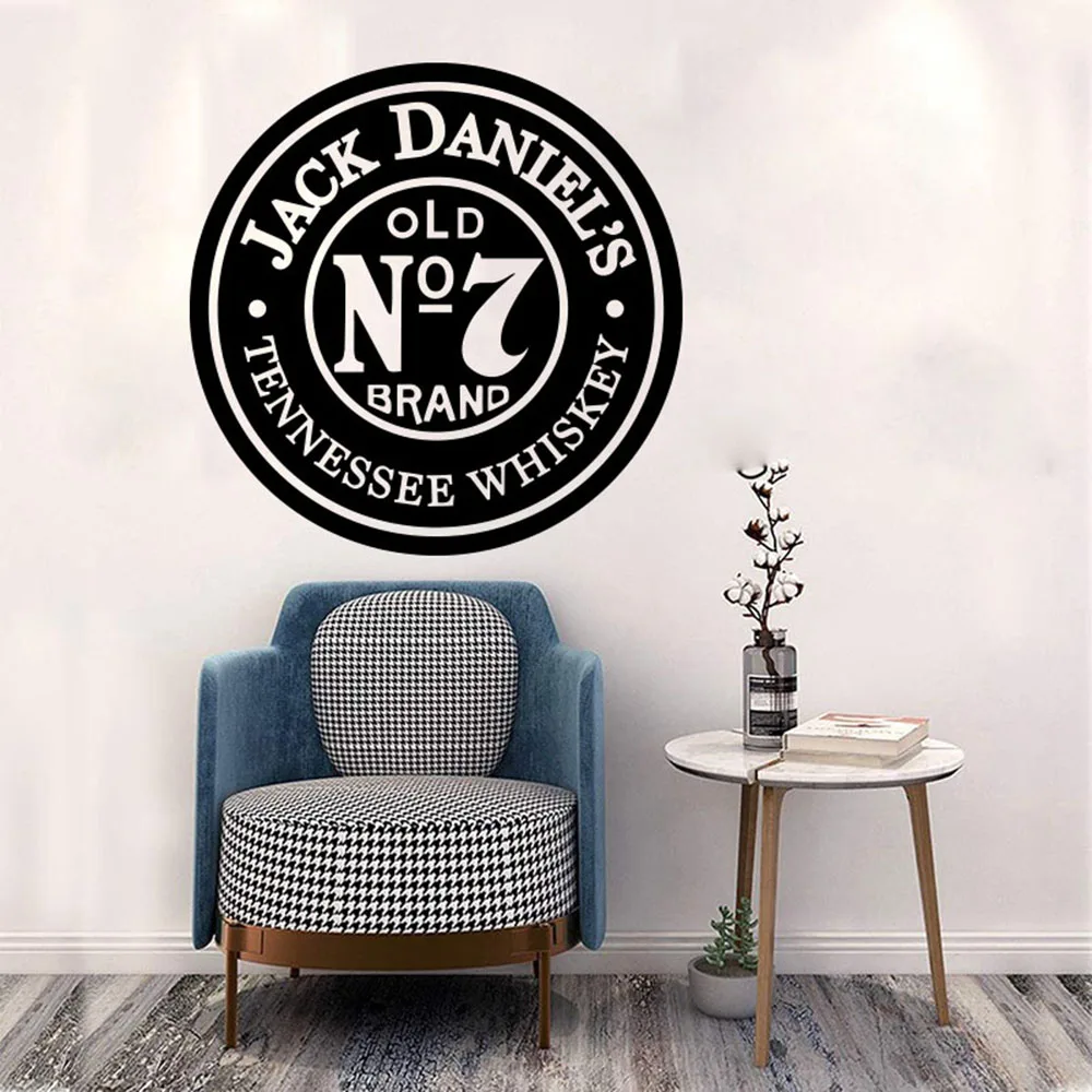 

Large Whiskey Wine Sign Wall Decal Man Cave Garage Bar Pub Wall Sticker Kitchen Resturant Vinyl Home Decor Logo SY156