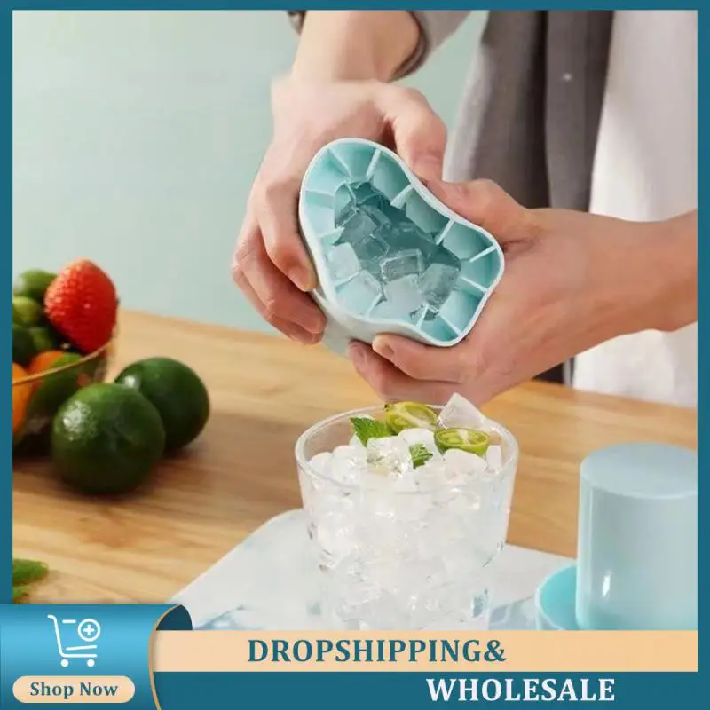 

Silicone Mold Barbecue Essential Mini Ice Bucket Silica Gel Flexible Silicone Ice Tray Mold Popular Modern Design Grey