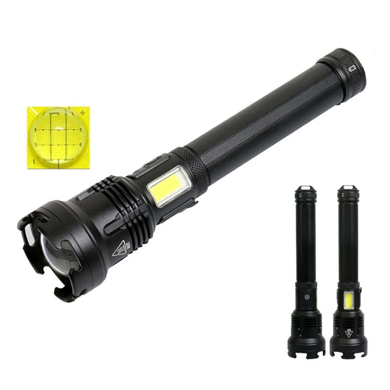 

Strong Light Flashlight LED Power Display Long-Range USB Rechargeable Zoom Flashlight