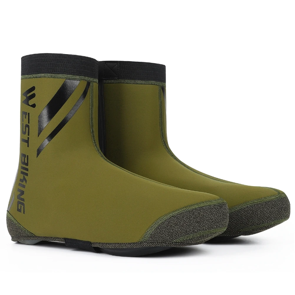 

Cycling Overshoes Waterproof Windproof Rainproof Fleece MTB Road Warm Bike Shoes Covers Bicycle Winter Thermal Protector