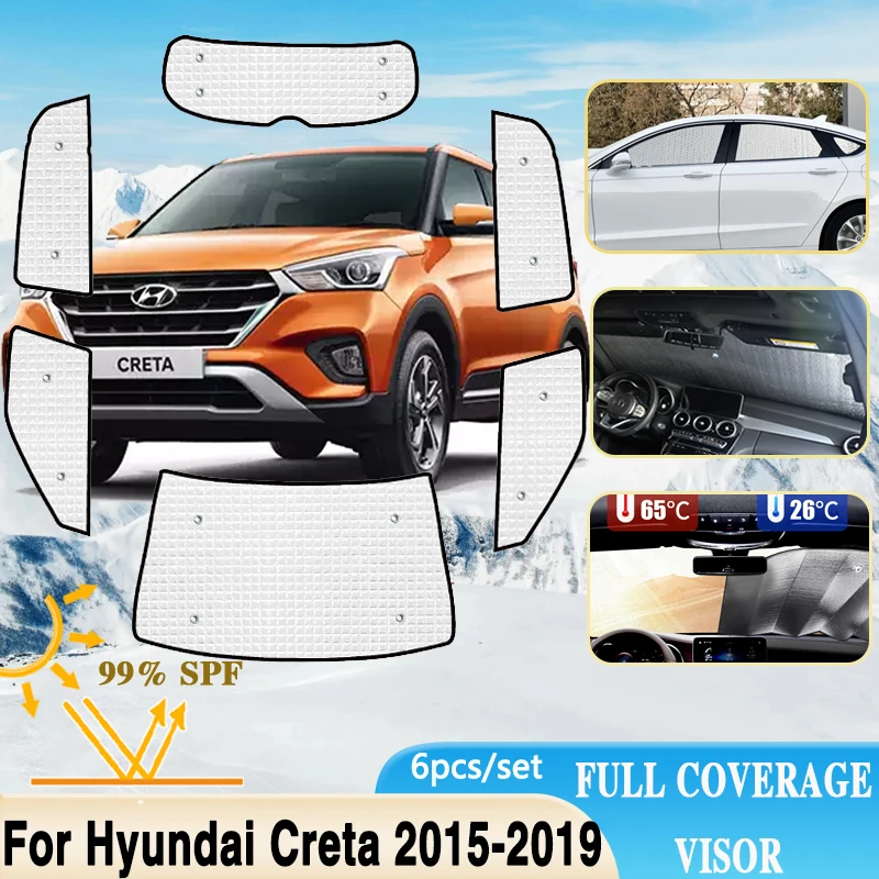 

Full Covers Sunshade For Hyundai Creta Ix25 2014~2019 Auto Windshield Windows Surround Sunproof Visor Shaby Car Accessories 2018