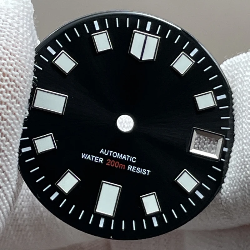 New Luminous Sterile Blue Green Black Watch Dial Faces Fit For NH35A NH35 Movement With Date Window