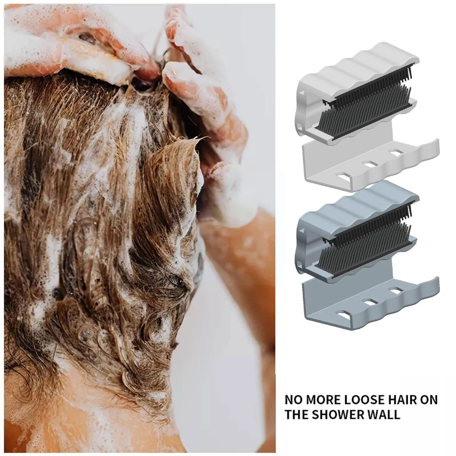 

Shower Hair Catcher Wall Silicone Bathroom Hair Catcher Adhesive Bathtub Drain Hair Catcher For Bathroom Bathtub Bedroom Ki O4C1